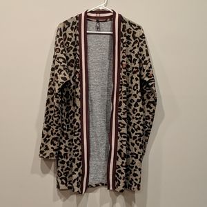 Massini cheetah print cardigan